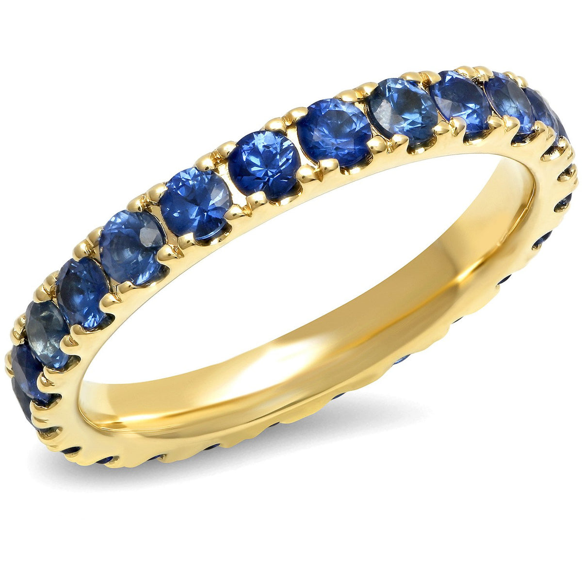 Large Blue Sapphire Eternity Band