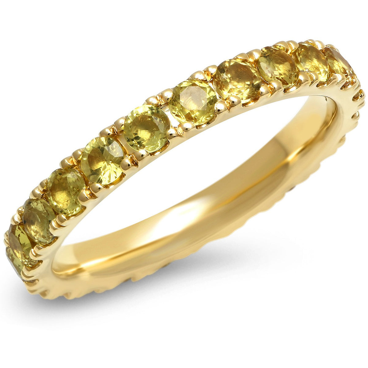 Large Yellow Sapphire Eternity Band