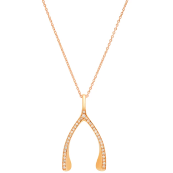 Diamond Wishbone Necklace