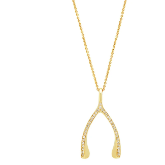 Diamond Wishbone Necklace
