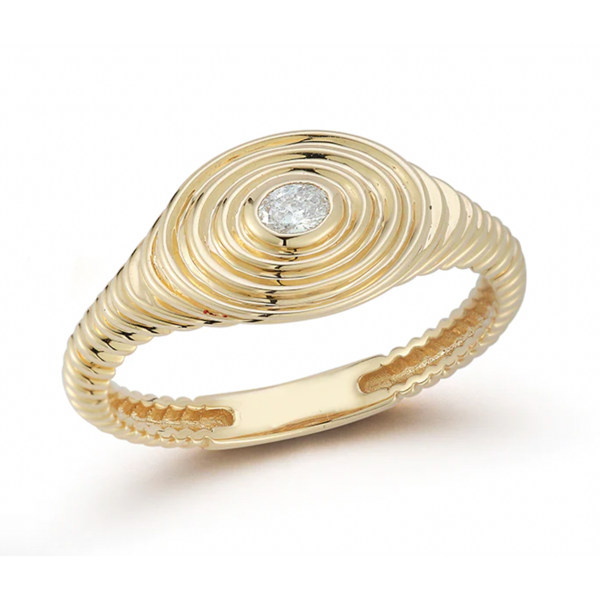 Nana Bernice Groove Signet Ring