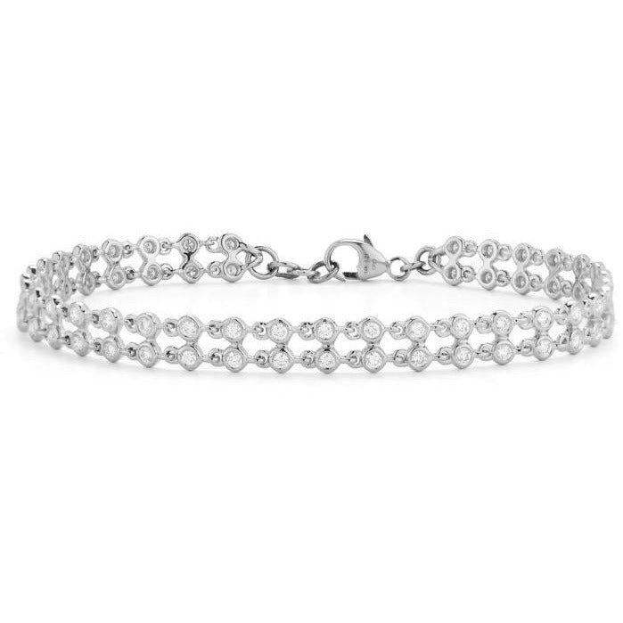 Lulu Jack Double Row Bezel Bracelet