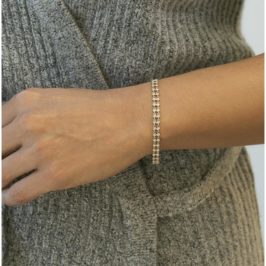 Lulu Jack Double Row Bezel Bracelet