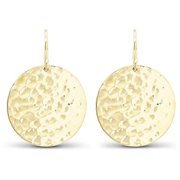 Small Hammered Disc Earrings