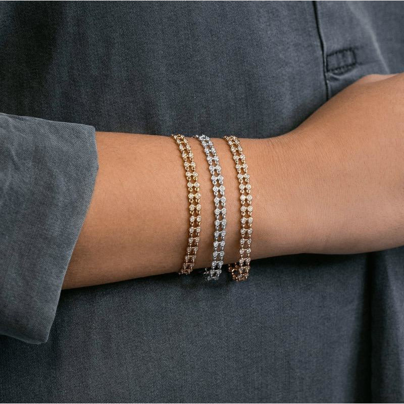 Lulu Jack Double Row Bezel Bracelet
