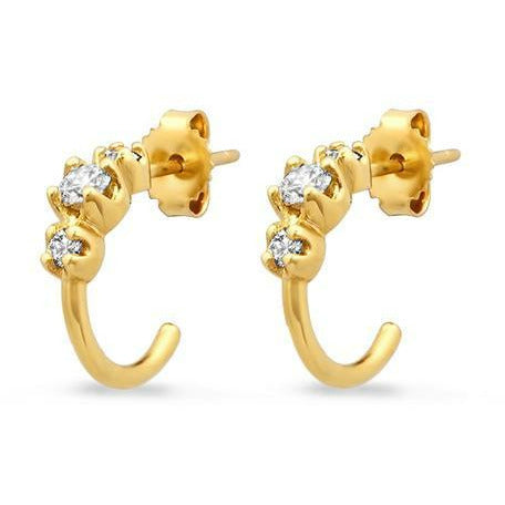 Mini Graduated Diamond Hoops
