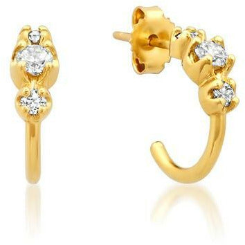 Mini Graduated Diamond Hoops