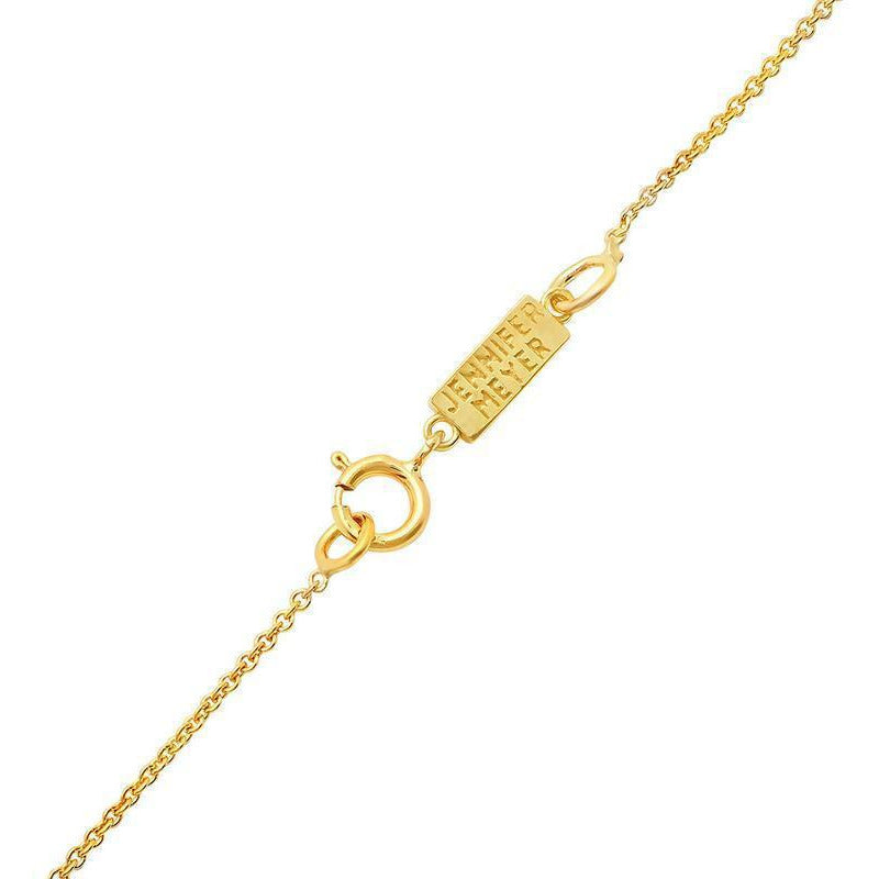 Mini Lapis Inlay Heart Necklace with Diamonds