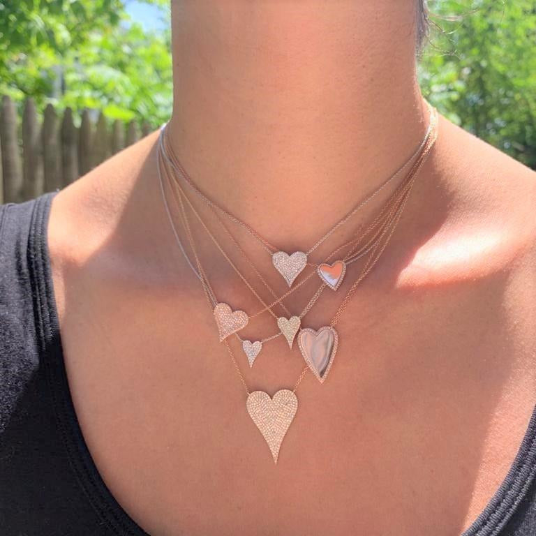 Diamond Pave Mini Heart Necklace