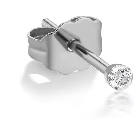 Invisible Set Diamond Earstud