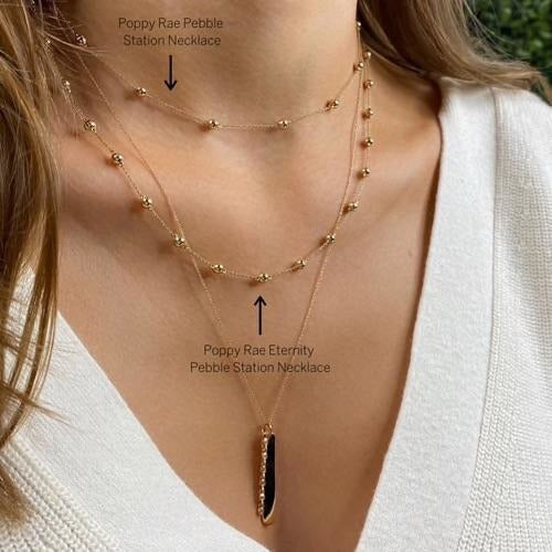 Poppy Rae Eternity Pebble Station Necklace